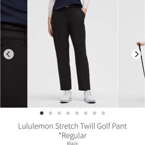 Lululemon Stretch Twill Golf Pant Regular Black Woman’s Size 30